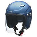 【送料無料】リード工業 RAZZO STRADA セミジェットヘルメット フリーサイズ(57-60cm未満) マットネイビー