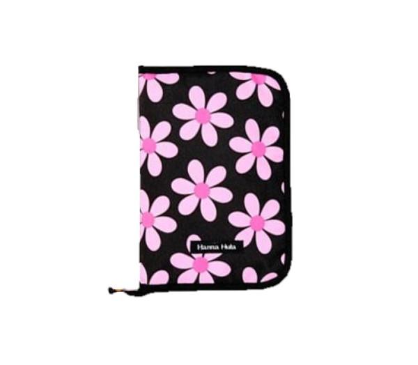【送料無料】 Hanna Hula(ハンナフラ) 母子手帳ケース マルチケース Lサイズ レトロフラワーピンク CBO-RFL01-L