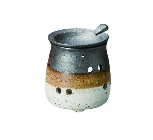 【送料無料】 山田白細掛分 茶香炉 Y-1117