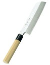 【送料無料】兼松作 日本鋼 鎌型薄刃庖丁 18cm 0571300
