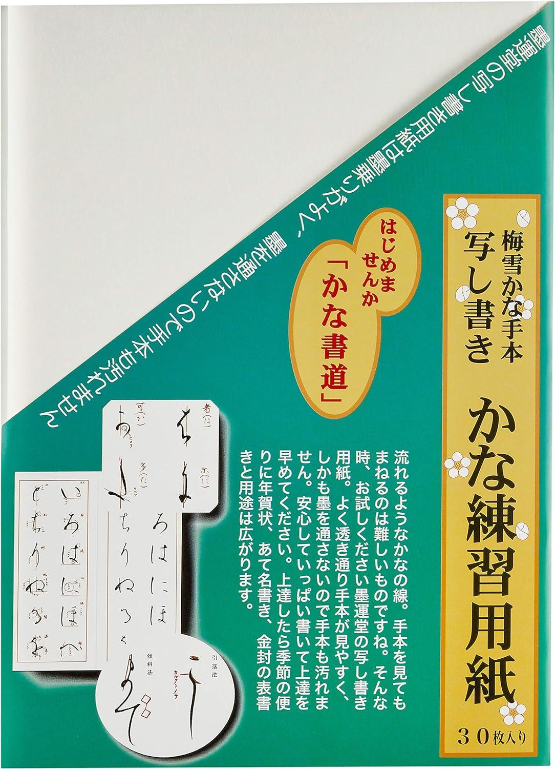 【送料無料】墨運堂 写し書きかな練習用紙 30枚入 24660