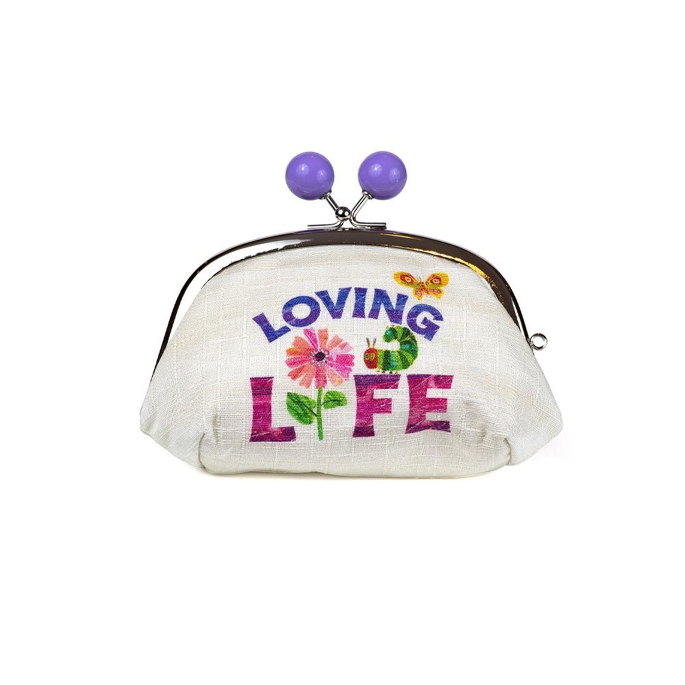 【送料無料】はらぺこあおむし　3.5寸くしUカンがま口　花　CKEC0027-2