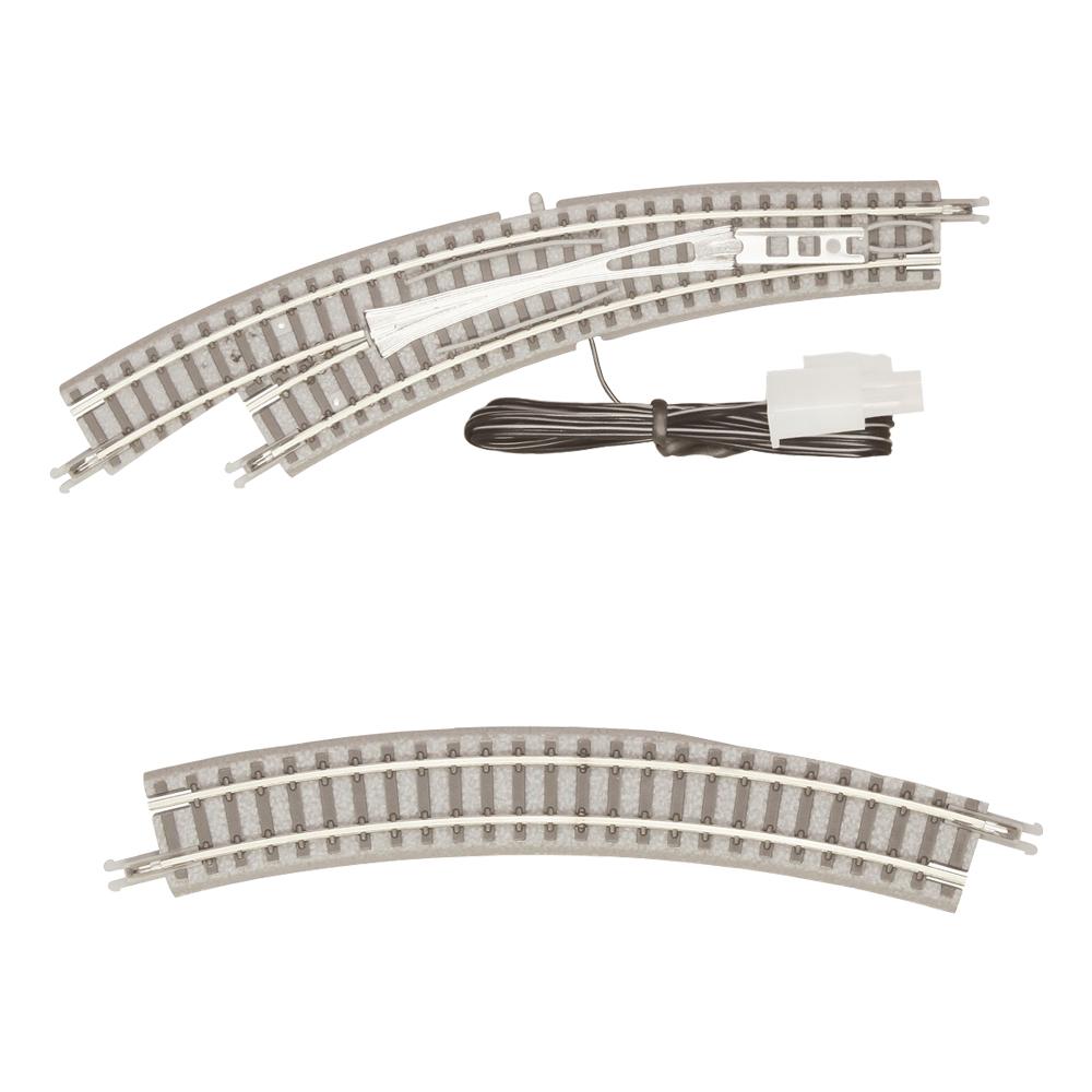 【送料無料】 電動・手動カーブポイントレール R195-220 30度左分岐 R026