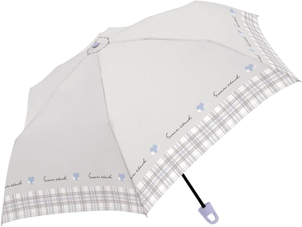 【送料無料】 (傘) 子供折傘カラビナ 53.5cm スイートチェック LGY 113978