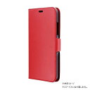 【送料無料】 iPhoneXR 薄型PUレザーフラップケースFILE レッド LP-IPMLFRD