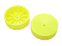 【送料無料】 G-FORCE Front dish Wheel 2.2 for carpet tire(Yellow) GOP125