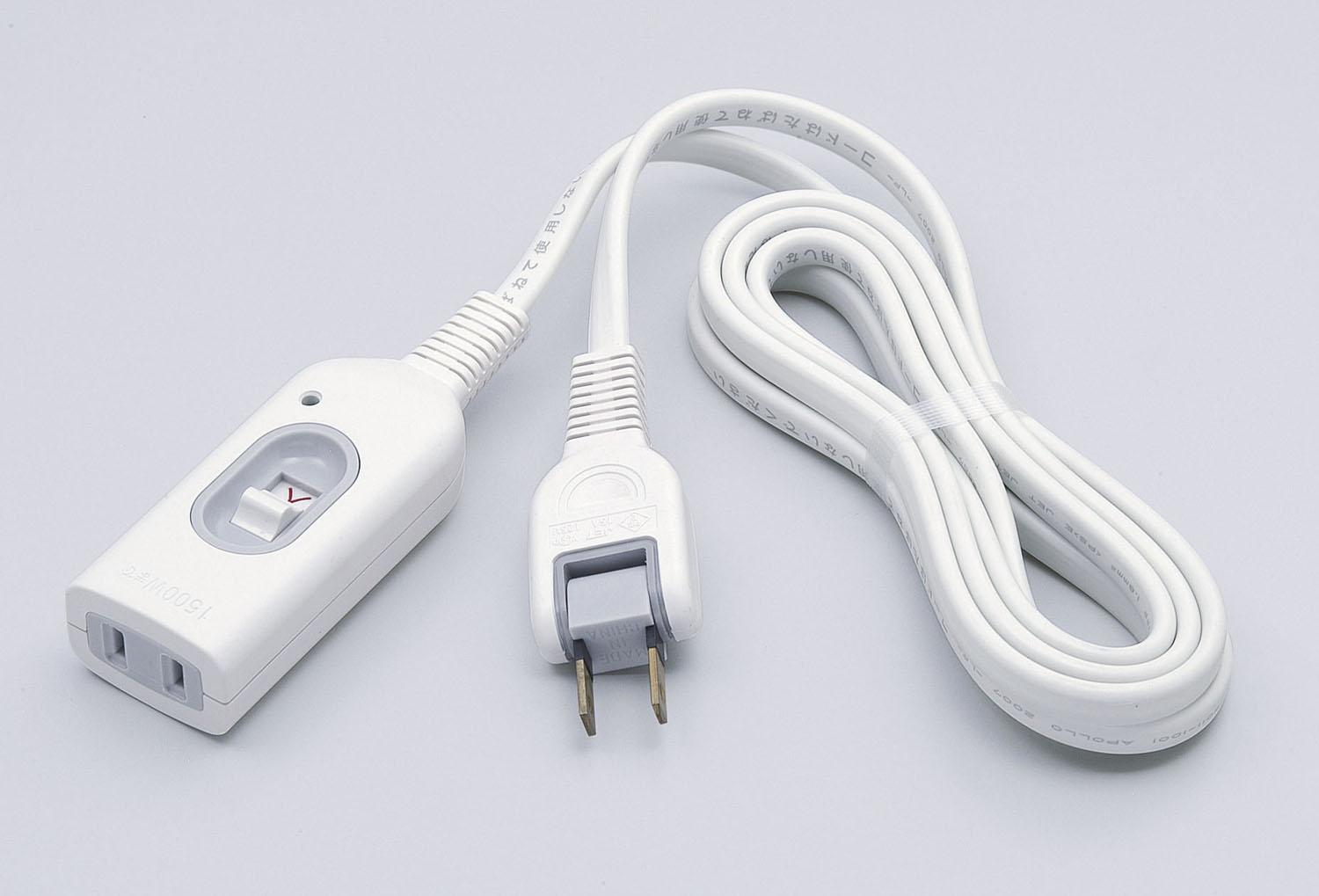 【送料無料】 ELPA スイッチ付延長コード 0.5m W-S1005B（W）