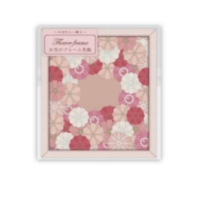 【送料無料】お花のフレーム色紙 ピンク AR0819167