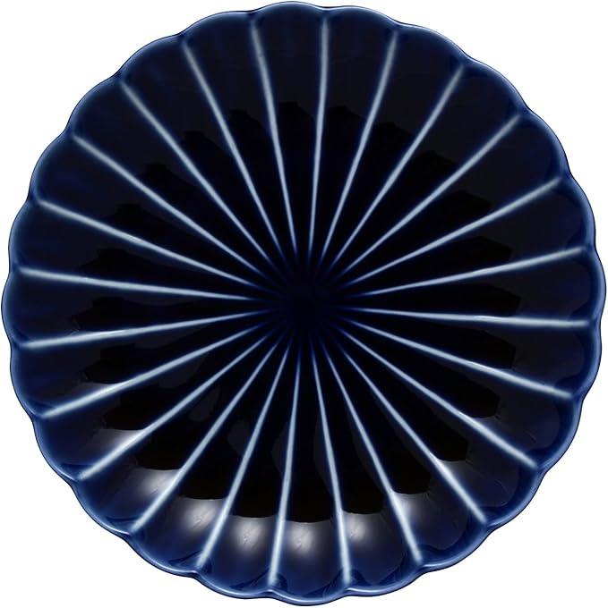 【送料無料】ぎやまん4.5皿/茄子紺555-0064