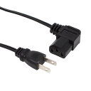 【送料無料】アイネックス AC電源ケーブル 極細L型タイプ (約0.5m) ACP-05L-BK(2)