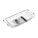 【送料無料】 パール金属 アットアクア 水切り かご ラック シンク スライド式 ワイド ステンレス製 HB-6590