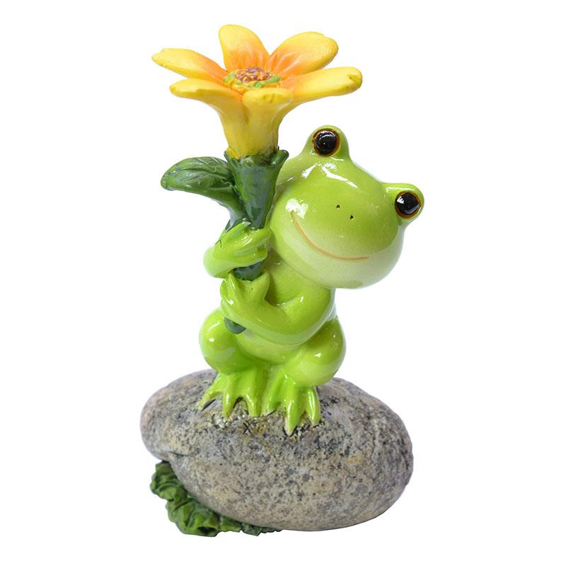 【送料無料】ロイヤルアーデン　カエル　置物　　『お花大好き』　64312