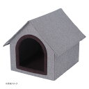 【送料無料】不二貿易 (C/D:53717) ペットハウス 三角屋根 Lサイズ GY(4)