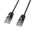 【送料無料】 サンワサプライ カテゴリ6準拠極細LANケーブル ブラック 10m KB-SL6-10BK