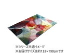 【送料無料】 トルコ製 ウィルトン織カーペット ラグ リーフ柄 マルチ 約133×190cm 1320950010201(3)