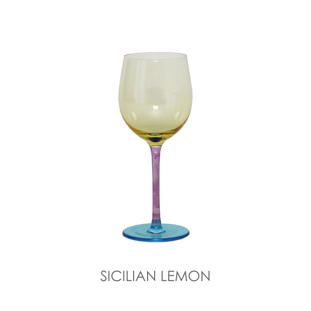 【送料無料】カクテルグラス CINQUE TERRE(チンクエ テッレ) SICILIAN LEMON (約Φ80×H190mm) カクテル ワイン ワイングラス グラス おしゃれ カラフル 赤ワイン 白ワイン ホームパーティー お祝い かわいい インテリア 57905
