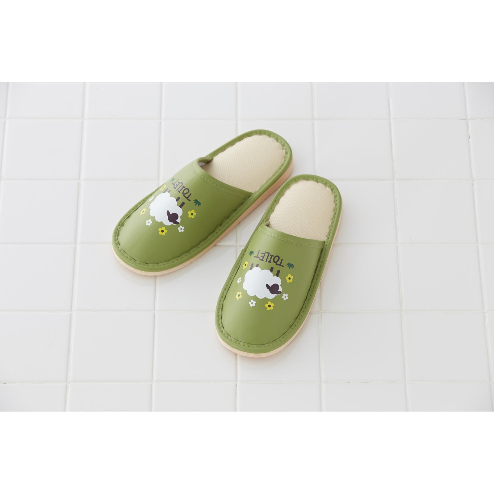 【送料無料】トイレ用スリッパ　ひつじさん(グリーン) XM-785