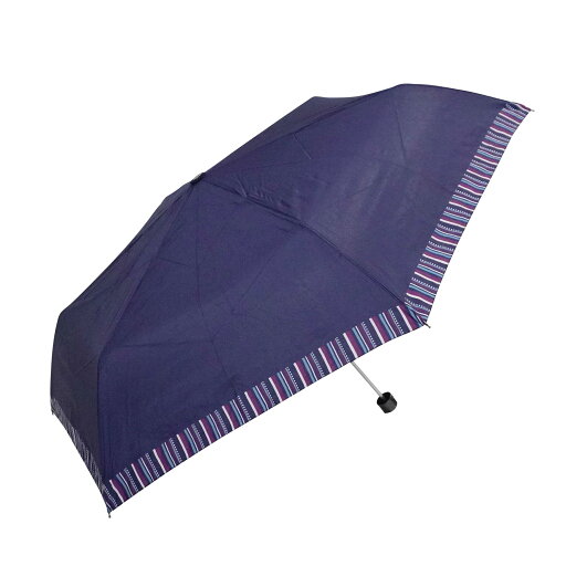 【送料無料】藤田屋 紳士折りたたみ傘 ふちリブストライプ ネイビー M60-2322 【送料無料】藤田屋 紳士折りたたみ傘 ふちリブストライプ ネイビー M60-2322