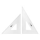 【送料無料】 三角定規 30cm×3mm 面取り 目盛りなし 1-809-3031