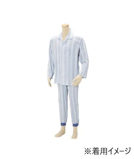 【送料無料】 幸和製作所 簡単着替えパジャマ　ブルー　紳士用　PA04G-BL-L
