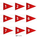 【送料無料】 ライト ナイロン三角旗番号付 9枚セット 1〜9 M-110 04110010
