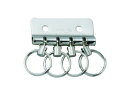 【送料無料】 協進エル 附属金具 キーホルダー キーリング4連(2個入) ニッケル 18mm×37mm 1173084-01(4)