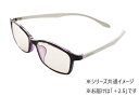 【送料無料】 ブルーライトカット機能付 中近累進シニアグラス PCビュアー +2.5 2993-1325・パープルホワイト