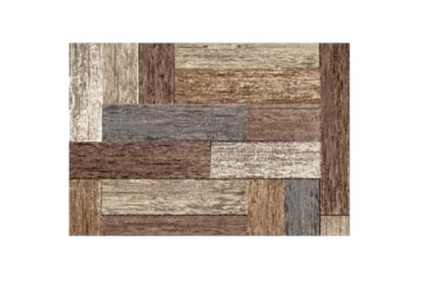 【送料無料】 貼ってはがせる! リノベシート ペンキ組み木 45cm×180cm ブラウン（BR） REN-01