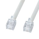 【送料無料】 エコロジー電話ケーブル(ノーマル・ホワイト・1m) TEL-EN-1N2