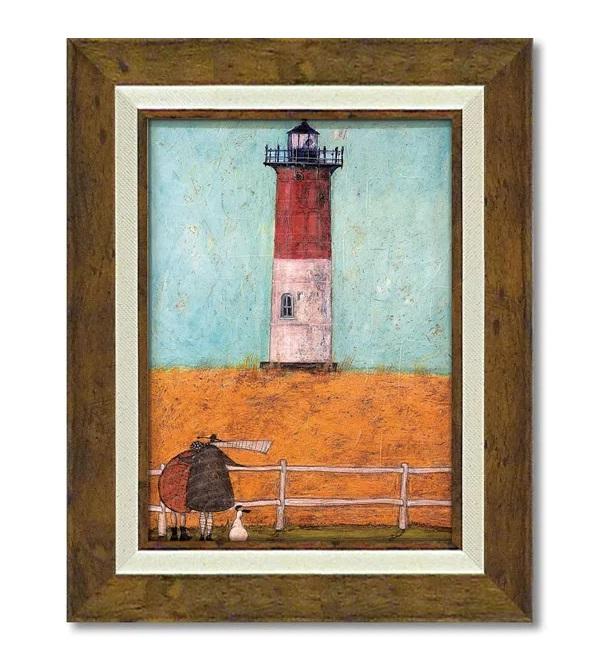 【送料無料】 ユーパワー サムトフト アートフレーム 「ノーセット灯台で愛を感じて」 Mサイズ ST-05837