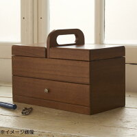 茶谷産業 日本製 ソーイングボックス 裁縫道具箱 収納 小物収納 ケース 天然木 桐 つまみ ローズモチーフ 大容量 手芸 ハンドメイド クラフト 裁縫用品 機能的 シンプル おしゃれ プレゼント ギフト 017-700 日本製