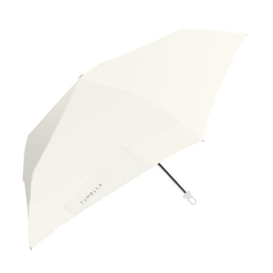 【送料無料】 中谷 傘 タンブラ 折りたたみ オフホワイト 53cm ボトル型ケース付き 持ち手カラビナ 折..