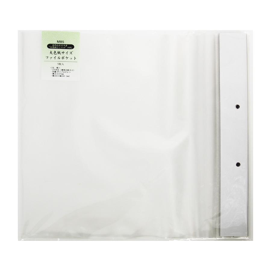 【送料無料】 大色紙用 ファイルポケット 5枚入 M085