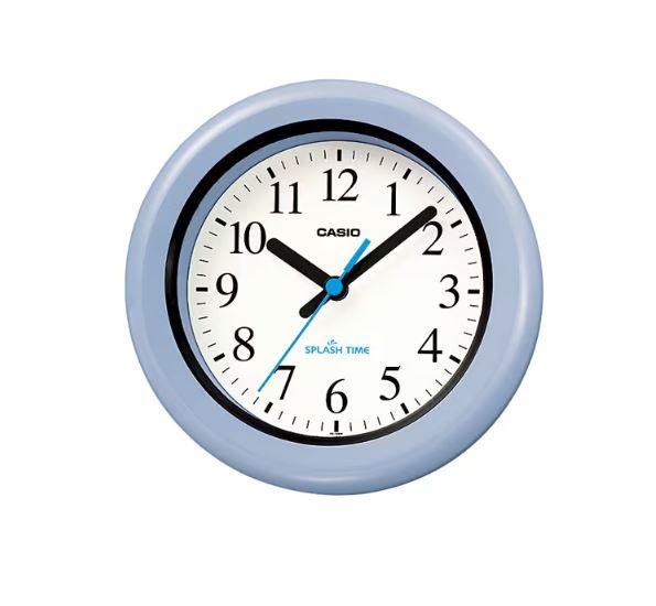 【送料無料】CASIO カシオ 防湿・防塵 掛置兼用時計 クオーツ時計 自立スタンド付き ブルー・IQ-180W-2JF