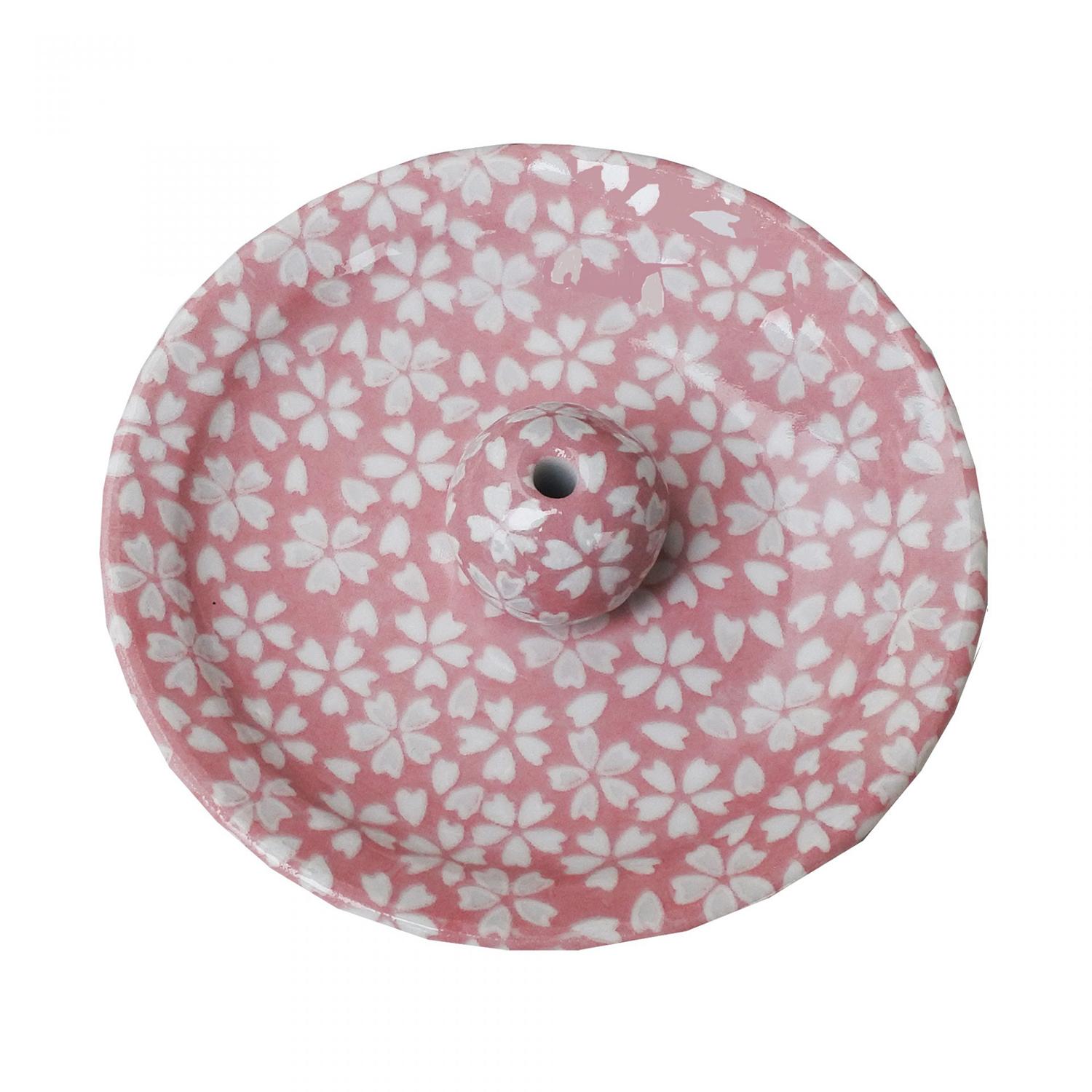 【送料無料】薫寿堂 美濃焼 香立付香皿 花桜 3151