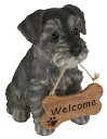 【送料無料】ドッグオーナメント シュナウザー welcomeサイン 14236