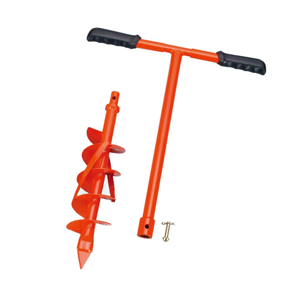 【送料無料】スパイラルボーラー取替式100mm 004 (全長:約980mm) スパイラルボーラー 取替式 穴掘り器 穴掘り 杭 回転 ドリル T字型ハンドル 支柱 ポール 縦穴 園芸 ガーデニング 家庭菜園 農作業 日本製