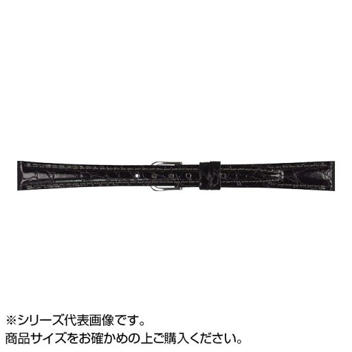 【送料無料】MIMOSA(ミモザ) 時計バンド RA型押ワニ 13mm ブラック (美錠:銀) CRA-A13 【送料無料】MIMOSA(ミモザ) 時計バンド RA型押ワニ 13mm ブラック (美錠:銀) CRA-A13