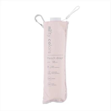 【送料無料】晴雨兼用折畳傘 ピーチドロップ耐風ミニ55 ピンク 1660