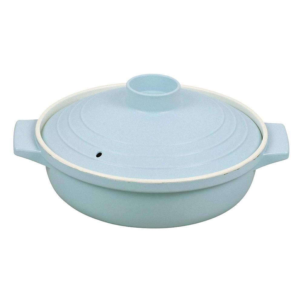 【送料無料】パール金属 アラモード レンジ調理鍋 18cm パウダーブルー CC-1502