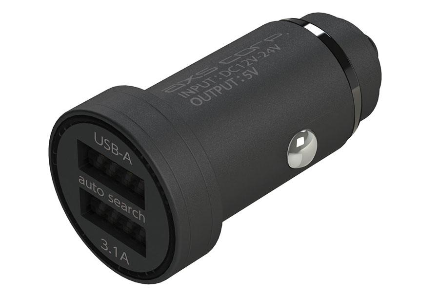 【送料無料】アークス(axs) アルマイトDC充電器4.8A&ケーブルC ブラック X-312