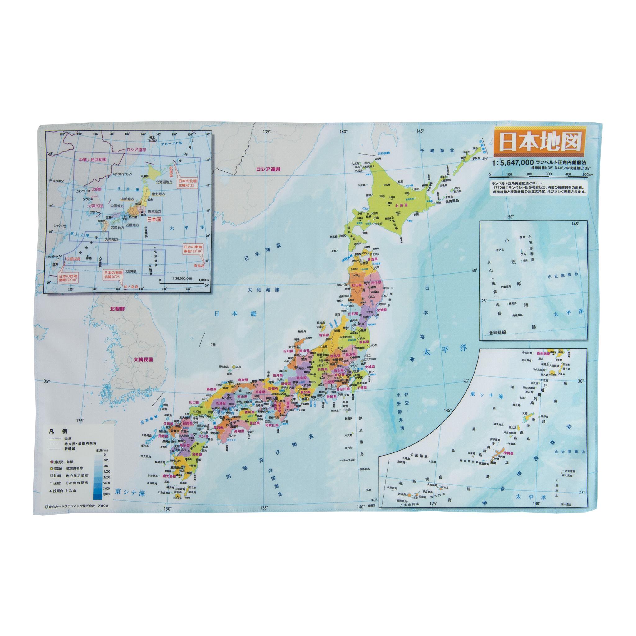 【送料無料】東京カートグラフィック ハンカチ 日本地図 HKMJ
