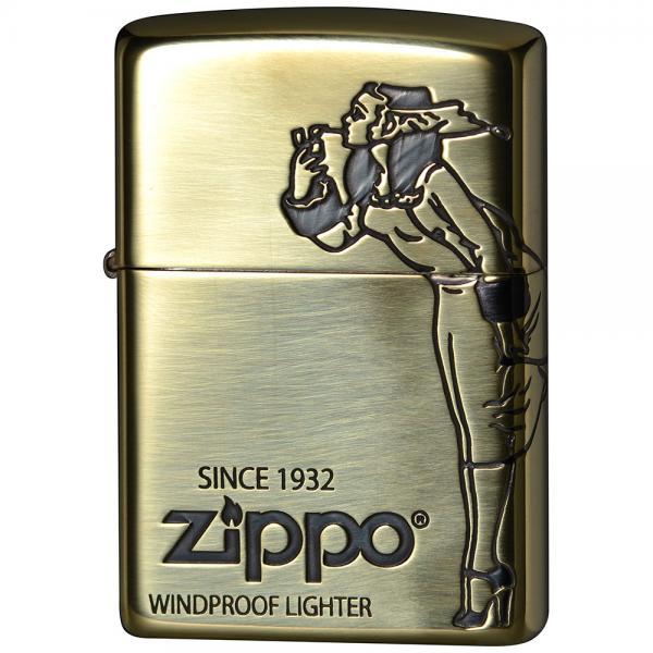 楽天通販奉行【送料無料】ZIPPO（ジッポー）ライター　ガール 真鍮メッキ 2BI-WINDY