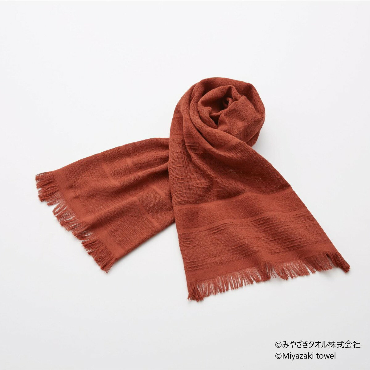 【送料無料】 みやざきタオル 今治マフラー オリジナル 140cm×34cm No.7 レンガ