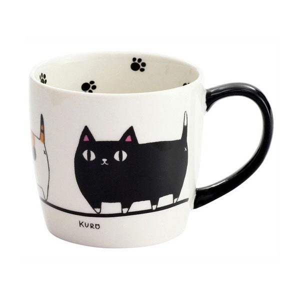 【送料無料】にゃん屋 猫3兄弟 マグカップ 行進 13000