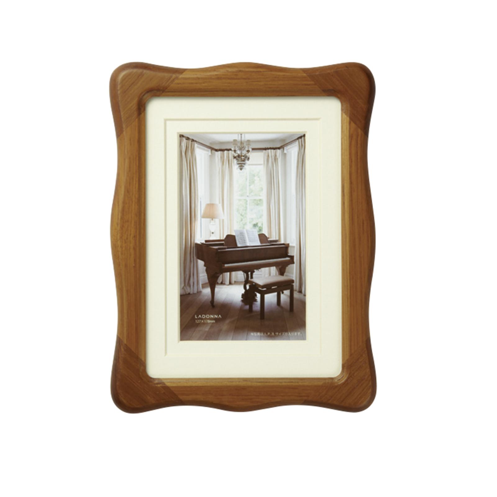 【送料無料】ラドンナ フォトフレーム 写真立て 木製フレーム ブラウン WT13-2L-BR
