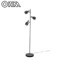【送料無料】OHM フロアスタンド 木枠 E17 TF-YN30BW(3)