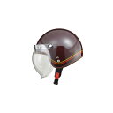 【送料無料】リード工業 LEAD NOVIA(ノービア) バブルシールド付スモールロージェットヘルメット ラインブラウン レディースフリーサイズ