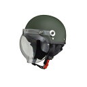 【送料無料】リード工業 CROSS ハーフヘルメット マットグリーン フリーサイズ CR-760