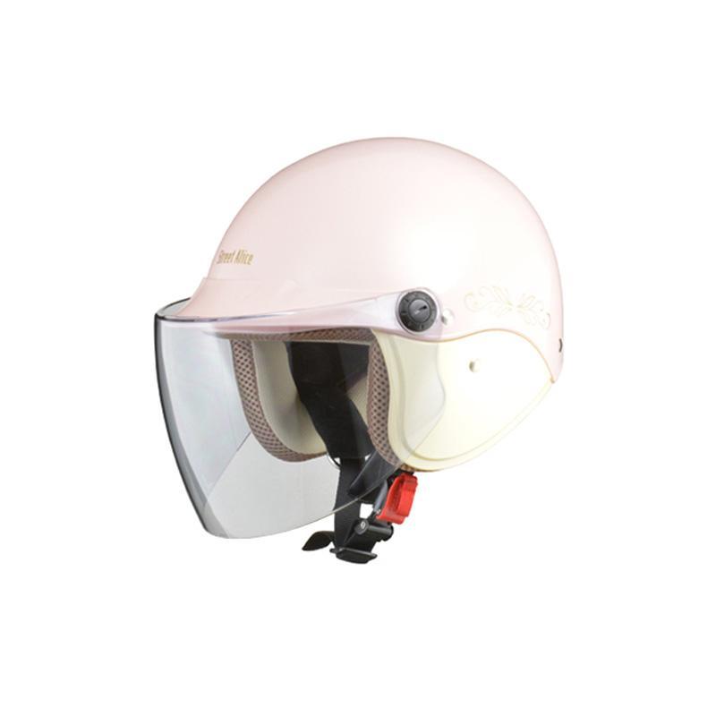 【送料無料】リード工業 Street Alice セミジェットヘルメット パールピンク QJ-3